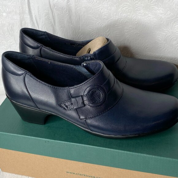 Clarks Ingalls Twist Ankle Boot Size 9.5N Navy - Picture 7 of 10